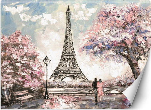Carta-Da-Parati,-Parigi-Torre-Eiffel-come-dipinto