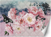 Carta-Da-Parati,-Peonia-e-farfalla
