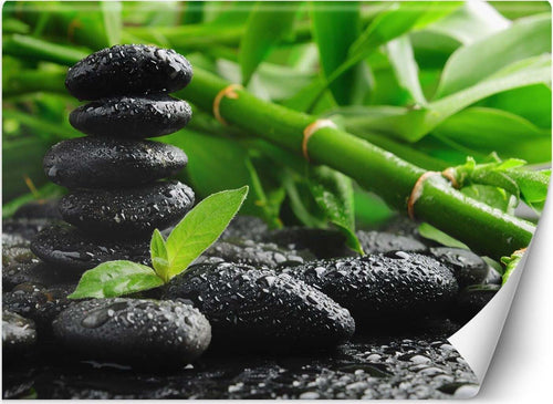 Carta-Da-Parati,-Pietre-Zen-di-Bambù