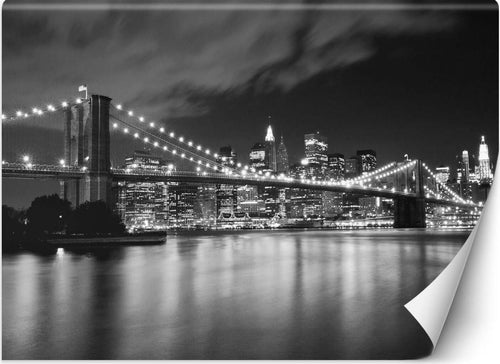 Carta-Da-Parati,-Ponte-di-Brooklyn-di-notte-a-New-York