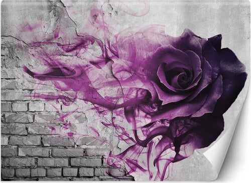 Carta-Da-Parati,-Rosa-viola-effetto-mattone-3D