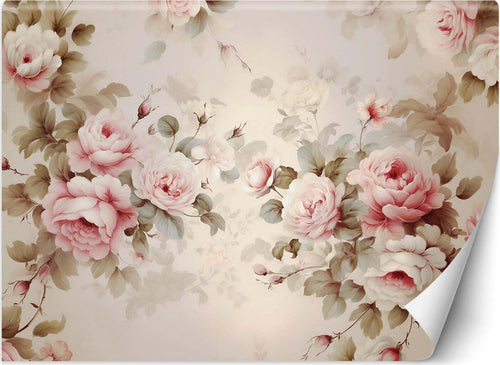 Carta-Da-Parati,-Rose-Shabby-Chic