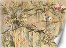 Carta-Da-Parati,-Scimmie-nella-giungla-tropicale-Beige-Marrone-Arancione