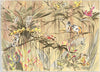 Carta-Da-Parati,-Scimmie-nella-giungla-tropicale-Beige-Marrone-Arancione