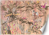 Carta-Da-Parati,-Scimmie-nella-giungla-tropicale-Marrone-Arancione-Rosa