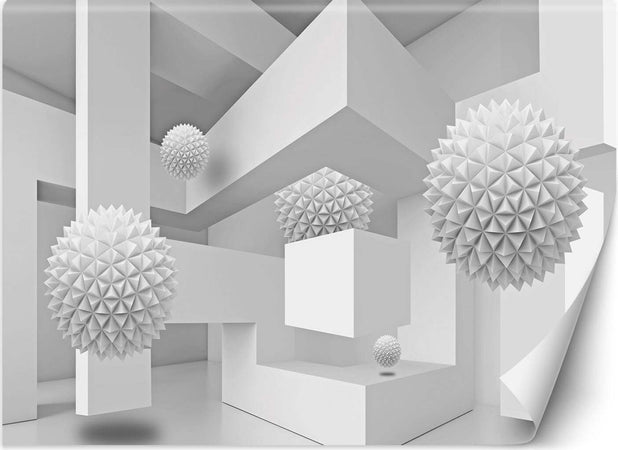 Carta-Da-Parati,-Sfere-3d-geometriche-astratte