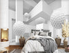 Carta-Da-Parati,-Sfere-3d-geometriche-astratte