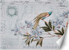 Carta-Da-Parati,-Shabby-chic-uccelli-fiori-foglie