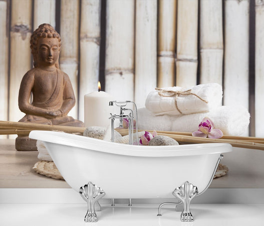 Carta-Da-Parati,-Statua-di-Buddha-in-una-spa
