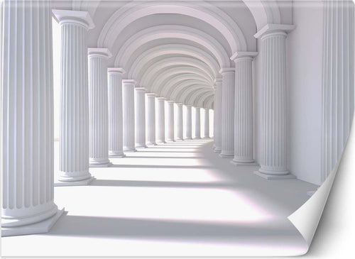 Carta-Da-Parati,-Tunnel-in-bianco-3d