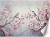 Carta-Da-Parati,-Uccelli-e-fiori-Shabby-Chic