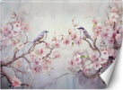 Carta-Da-Parati,-Uccelli-e-fiori-Shabby-Chic