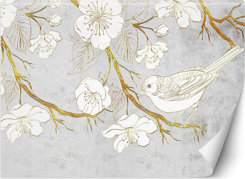 Carta-Da-Parati,-Uccelli-e-fiori