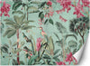 Carta-Da-Parati,-Uccelli-Fiori-tropicali