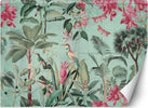Carta-Da-Parati,-Uccelli-Fiori-tropicali