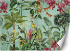 Carta-Da-Parati,-Uccelli-tra-foglie-tropicali
