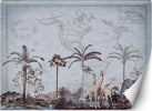 Carta-Da-Parati,-Vecchia-mappa-del-mondo-d'epoca-e-Savana
