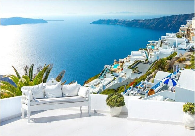 Carta-da-Parati-View-on-Santorini-Collezione-Casa