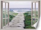 Carta-Da-Parati,-Vista-finestra-ponte-pedonale-sulla-spiaggia