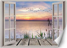 Carta-Da-Parati,-Vista-finestra-tramonto-pontile-paesaggio
