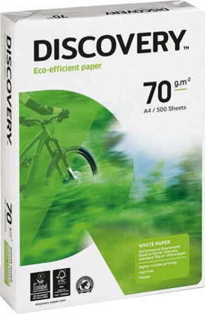 Carta Discovery 70 - A4 - 70 gr - bianco - conf. 500 fogli [multipack] 5 pezzi Cancelleria e prodotti per ufficio/Carta blocchi e quaderni/Carta/Carta per fotocopiatrici e stampanti/Carta per fotocopiatrice e multiuso Eurocartuccia - Pavullo, Commerciovirtuoso.it