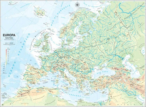 Carta geografica Europa - scolastica - murale - Belletti Cancelleria e prodotti per ufficio/Scuola e materiale didattico/Materiale didattico/Geografia/Mappe Eurocartuccia - Pavullo, Commerciovirtuoso.it
