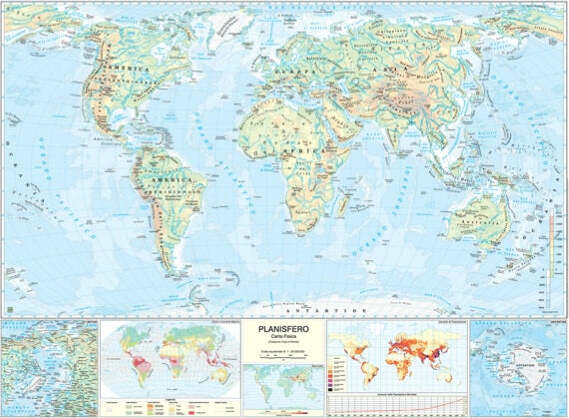 Carta geografica Mondo - scolastica - murale - Belletti Cancelleria e prodotti per ufficio/Scuola e materiale didattico/Materiale didattico/Geografia/Mappe Eurocartuccia - Pavullo, Commerciovirtuoso.it