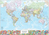 Carta geografica Mondo con Bandiere - murale - 132 x 97 cm - Belletti Cancelleria e prodotti per ufficio/Scuola e materiale didattico/Materiale didattico/Geografia/Mappe Eurocartuccia - Pavullo, Commerciovirtuoso.it