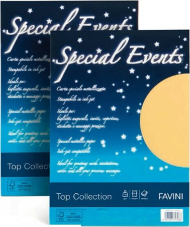 Carta metallizzata Special Events - A4 - 250 gr - sabbia - Favini - conf. 10 fogli Casa e cucina/Hobby creativi/Carta e lavorazione della carta/Carta/Carta decorativa Eurocartuccia - Pavullo, Commerciovirtuoso.it