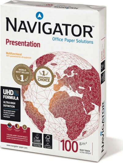 Carta Presentation 100 - A3 - 100 gr - bianco - Navigator - conf. 500 fogli Cancelleria e prodotti per ufficio/Carta blocchi e quaderni/Carta/Carta per fotocopiatrici e stampanti/Carta per fotocopiatrice e multiuso Eurocartuccia - Pavullo, Commerciovirtuoso.it
