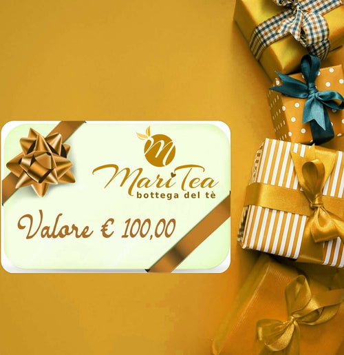 Carta Regalo 100 Euro Casa e cucina/Hobby creativi/Articoli per confezioni regalo/Carta da regalo MariTea bottega del Tè - Lodi, Commerciovirtuoso.it