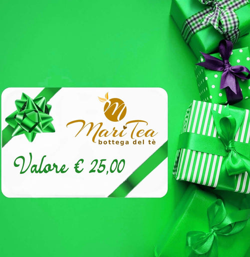 Carta Regalo 25 Euro Casa e cucina/Hobby creativi/Articoli per confezioni regalo/Carta da regalo MariTea bottega del Tè - Lodi, Commerciovirtuoso.it