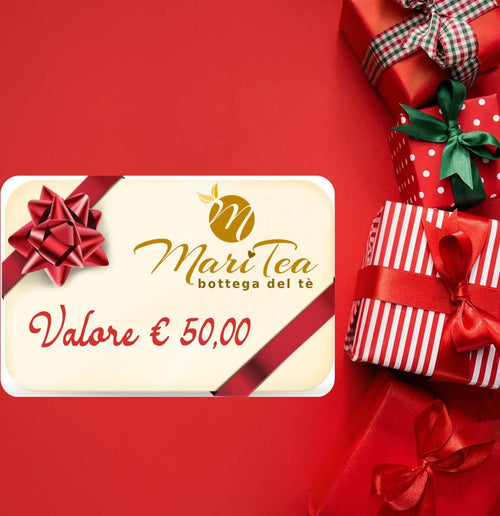Carta Regalo 50 Euro Casa e cucina/Hobby creativi/Articoli per confezioni regalo/Carta da regalo MariTea bottega del Tè - Lodi, Commerciovirtuoso.it