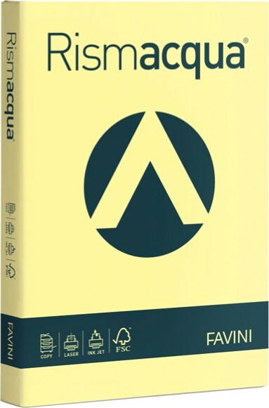 Carta Rismacqua - A4 - 140 gr - giallo chiaro 07 - Favini - conf. 200 fogli Casa e cucina/Hobby creativi/Carta e lavorazione della carta/Carta/Carta decorativa Eurocartuccia - Pavullo, Commerciovirtuoso.it