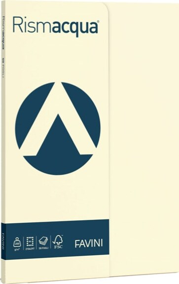 Carta Rismacqua Small - A4 - 200 gr - avorio 110 - Favini - conf. 50 fogli Casa e cucina/Hobby creativi/Carta e lavorazione della carta/Carta/Carta decorativa Eurocartuccia - Pavullo, Commerciovirtuoso.it