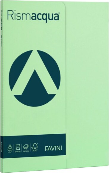 Carta Rismacqua Small - A4 - 200 gr - verde chiaro 09 - Favini - conf. 50 fogli Casa e cucina/Hobby creativi/Carta e lavorazione della carta/Carta/Carta decorativa Eurocartuccia - Pavullo, Commerciovirtuoso.it