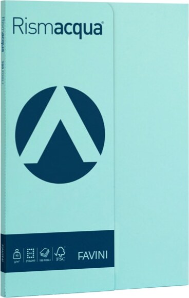 Carta Rismacqua Small - A4 - 90 gr - celeste 08 - Favini - conf. 100 fogli Casa e cucina/Hobby creativi/Carta e lavorazione della carta/Carta/Carta decorativa Eurocartuccia - Pavullo, Commerciovirtuoso.it