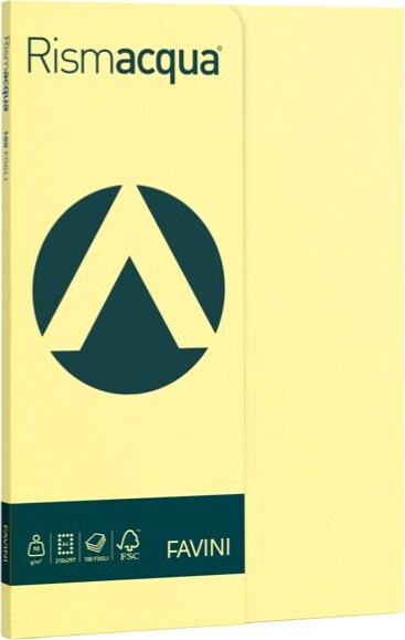Carta Rismacqua Small - A4 - 90 gr - giallo chiaro 07 - Favini - conf. 100 fogli Casa e cucina/Hobby creativi/Carta e lavorazione della carta/Carta/Carta decorativa Eurocartuccia - Pavullo, Commerciovirtuoso.it