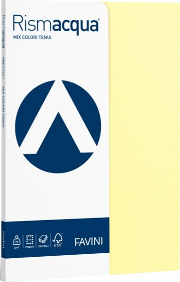 Carta Rismacqua Small - A4 - 90 gr - mix 5 colori - Favini - conf. 100 fogli Casa e cucina/Hobby creativi/Carta e lavorazione della carta/Carta/Carta decorativa Eurocartuccia - Pavullo, Commerciovirtuoso.it