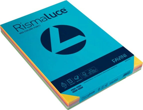 Carta Rismaluce - A3 - 90 gr - mix 8 colori - Favini - conf. 300 fogli Casa e cucina/Hobby creativi/Carta e lavorazione della carta/Carta/Carta decorativa Eurocartuccia - Pavullo, Commerciovirtuoso.it