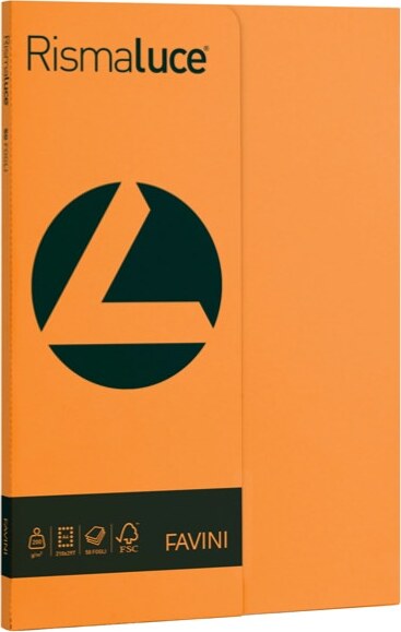 Carta Rismaluce Small - A4 - 200 gr - arancio 56 - Favini - conf. 50 fogli Casa e cucina/Hobby creativi/Carta e lavorazione della carta/Carta/Carta decorativa Eurocartuccia - Pavullo, Commerciovirtuoso.it