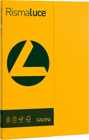 Carta Rismaluce Small - A4 - 200 gr - giallo oro 52 - Favini - conf. 50 fogli Casa e cucina/Hobby creativi/Carta e lavorazione della carta/Carta/Carta decorativa Eurocartuccia - Pavullo, Commerciovirtuoso.it
