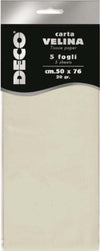 Carta velina - 20 gr - 50 x 76 cm - avorio - Deco - busta 5 fogli Casa e cucina/Hobby creativi/Carta e lavorazione della carta/Carta/Carta crespa Eurocartuccia - Pavullo, Commerciovirtuoso.it