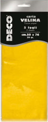 Carta velina - 20 gr - 50 x 76 cm - giallo - CWR - busta 5 fogli Casa e cucina/Hobby creativi/Carta e lavorazione della carta/Carta/Carta crespa Eurocartuccia - Pavullo, Commerciovirtuoso.it