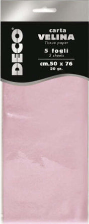 Carta velina - 20 gr - 50 x 76 cm - rosa - Deco - busta 5 fogli Casa e cucina/Hobby creativi/Carta e lavorazione della carta/Carta/Carta crespa Eurocartuccia - Pavullo, Commerciovirtuoso.it