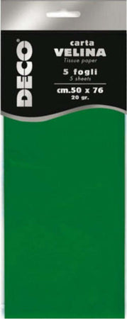 Carta velina - 20 gr - 50 x 76 cm - verde chiaro - Deco - busta 5 fogli Casa e cucina/Hobby creativi/Carta e lavorazione della carta/Carta/Carta crespa Eurocartuccia - Pavullo, Commerciovirtuoso.it