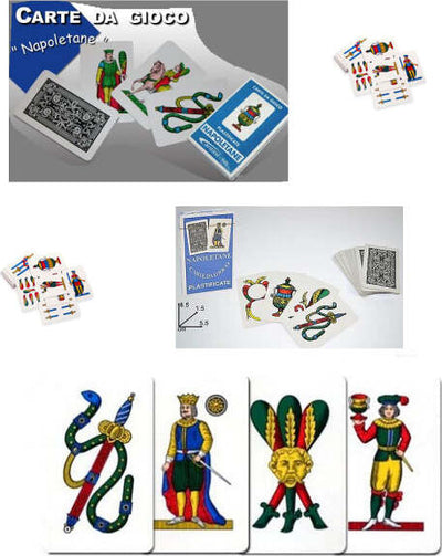 Carte-Da-Gioco-Napoletane-Mazzo-40-Carte-Da-Tavolo-Scopa-Solitario-Sette-E-Mezz