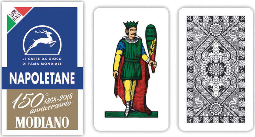 Carte da gioco Plastificate Napoletane Modiano 150° anniversario Blu Giochi e giocattoli/Giochi da tavola di società e accessori/Giochi da tavolo/Giochi di società MagiediNatale.it - Altamura, Commerciovirtuoso.it