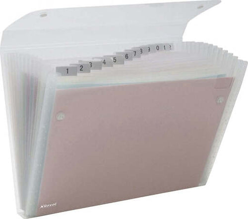 Cartella a soffietto Ice - 13 tasche - 22x30 cm - trasparente - Rexel Cancelleria e prodotti per ufficio/Archivio ufficio e accessori per scrivania/Archivio ufficio/Cartelle/Cartelle portadocumenti Eurocartuccia - Pavullo, Commerciovirtuoso.it