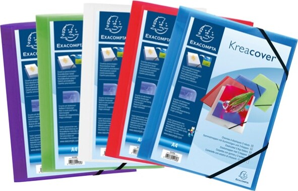 Cartella personalizzabile Kreacover - con elastico - PP - 24x32 cm - colori assortiti - Exacompta [multipack] 5 pezzi Cancelleria e prodotti per ufficio/Archivio ufficio e accessori per scrivania/Archivio ufficio/Cartelle/Cartelle a soffietto espandibili Eurocartuccia - Pavullo, Commerciovirtuoso.it